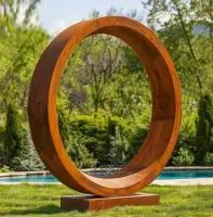 Кортеновская сталь скульптура кольцо (518267) монтаж арт-объект  в Санкт-Петербурге