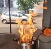 Горелка газовая ГВД 379 10 89 00 ПС (518307) монтаж вечный огонь ø 154 мм. ветроустойчивая  в Санкт-Петербурге